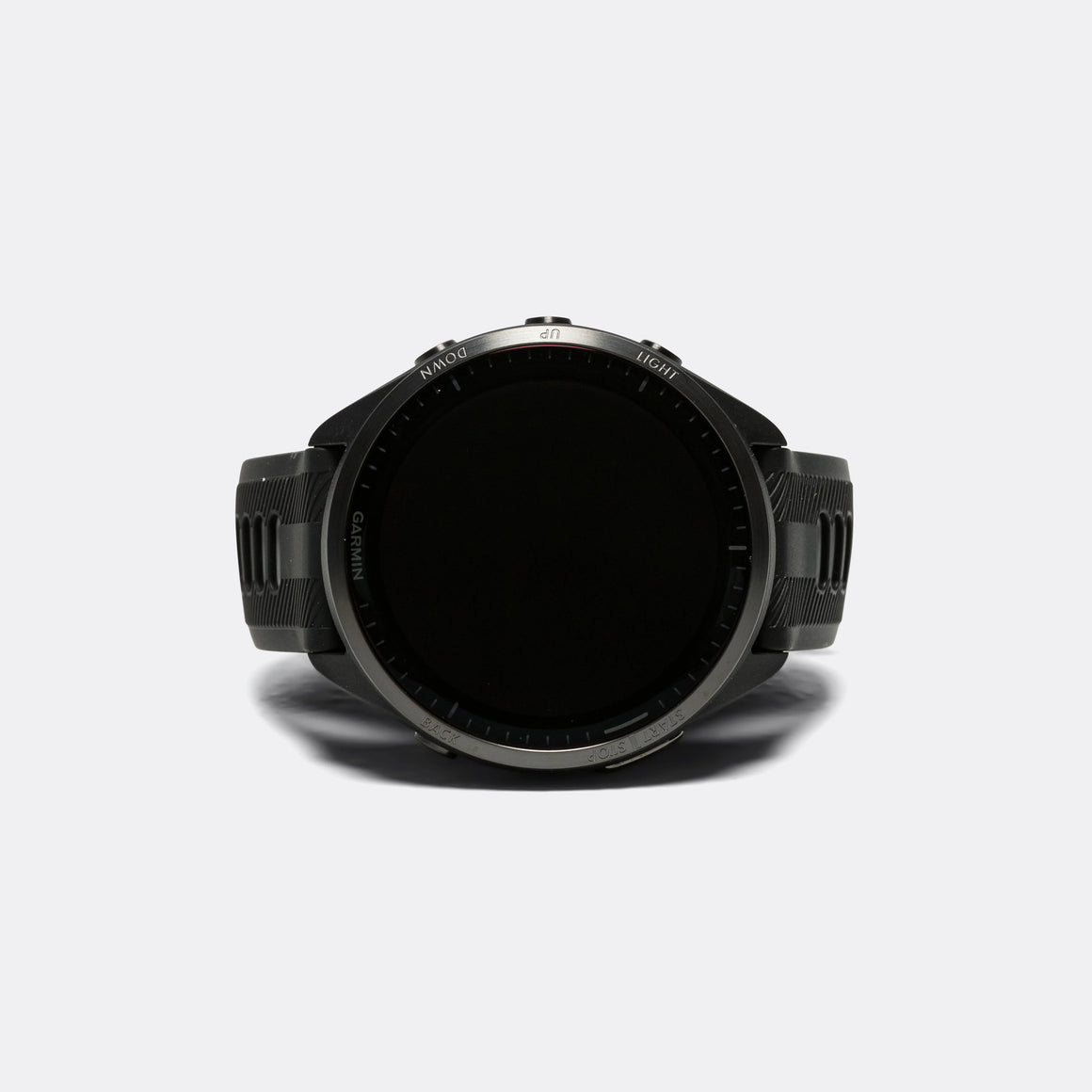 Garmin - Forerunner 965 - Titanium Bezel w/Black Case & Black/Powder Grey Silicone Band - Up There Athletics