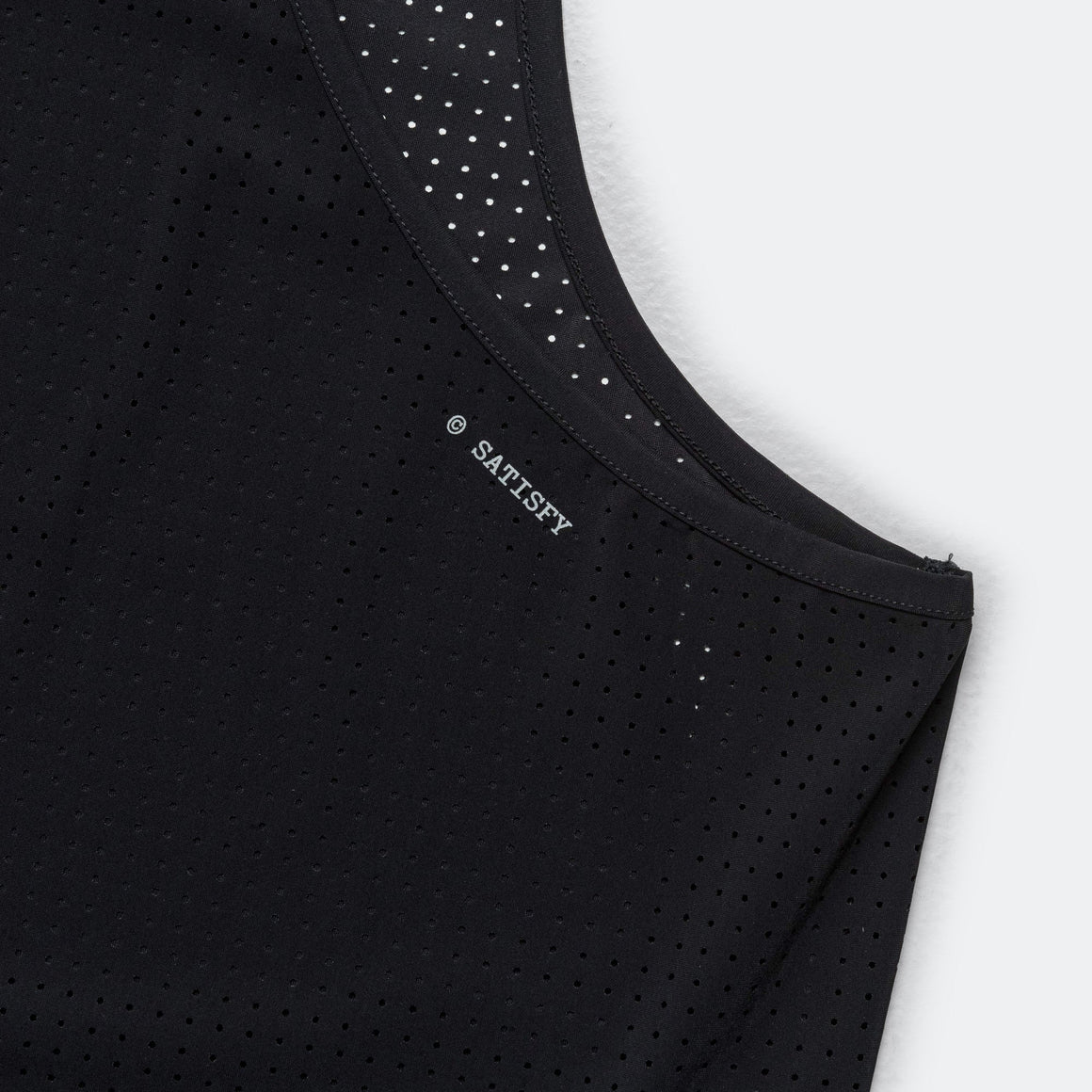 Satisfy - Space-O Singlet - Black - Up There Athletics