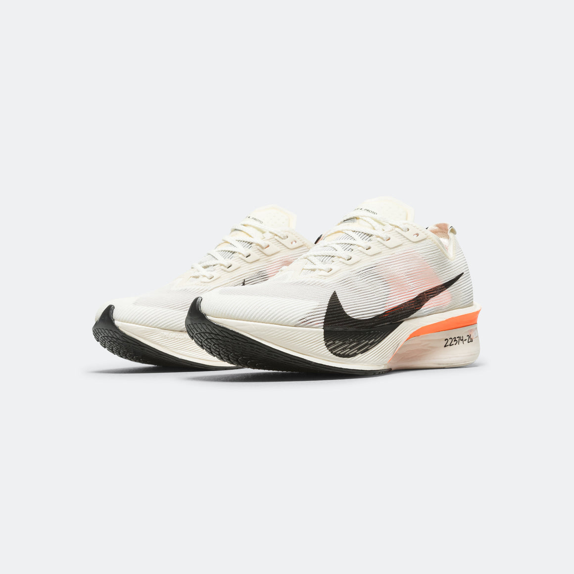 Nike - Mens ZoomX Vaporfly Next% 4 Proto - Sail/Black-Total Orange-White - Up There Athletics