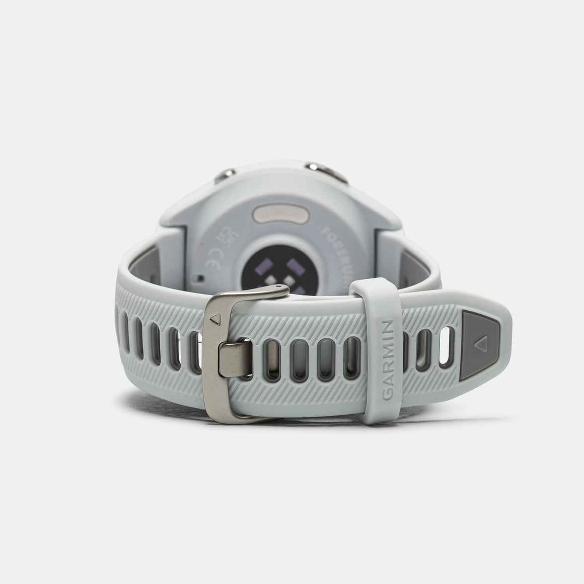 Garmin - Forerunner 965 - Titanium Bezel w/Whitestone Case & Whitestone/Powder Grey Silicone Band - Up There Athletics