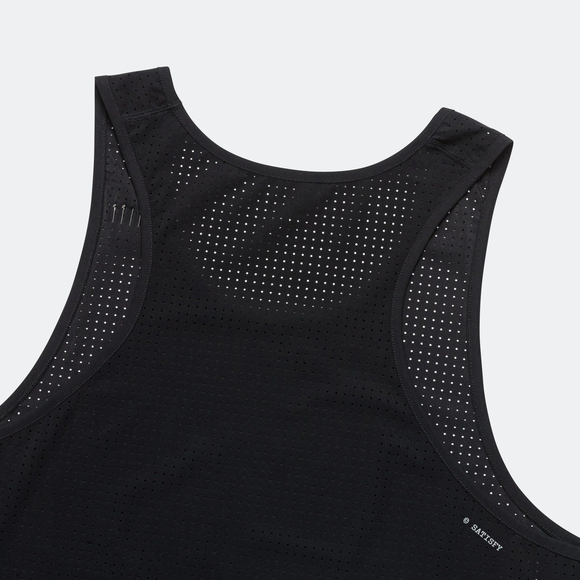 Satisfy - Space-O Singlet - Black - Up There Athletics