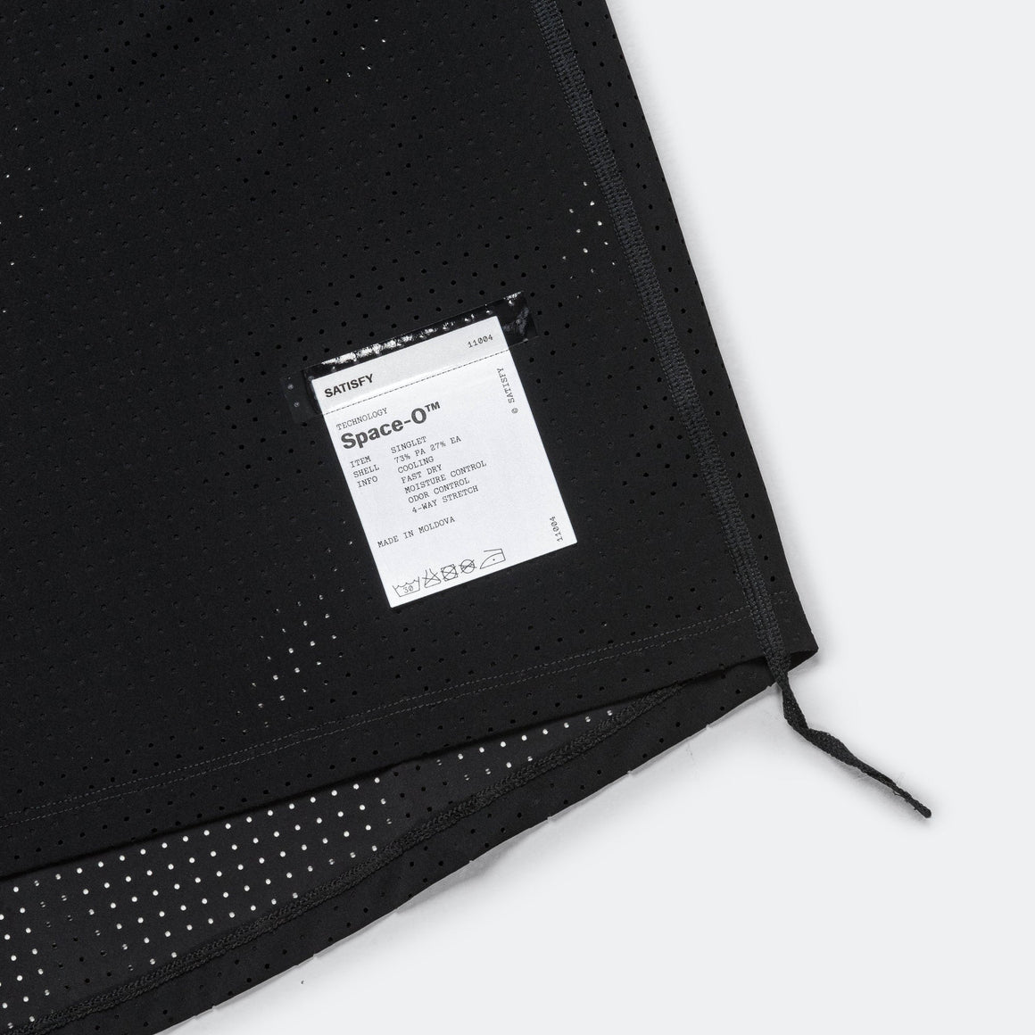 Satisfy - Space-O Singlet - Black - Up There Athletics