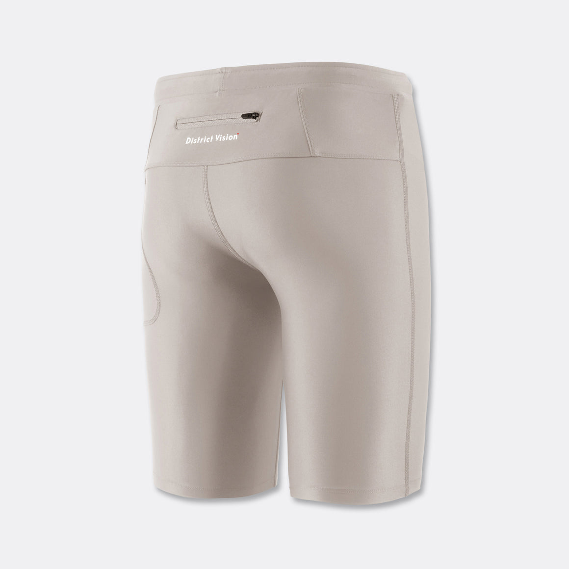 District Vision - Mens DV + NB 9" Recycled Half Tights - Stone - Up There Athletics