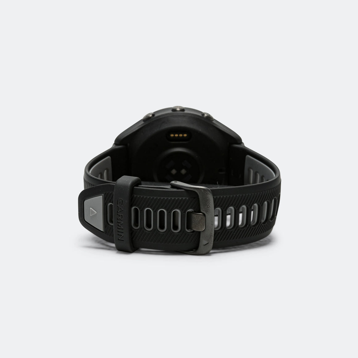 Garmin - Forerunner 965 - Titanium Bezel w/Black Case & Black/Powder Grey Silicone Band - Up There Athletics