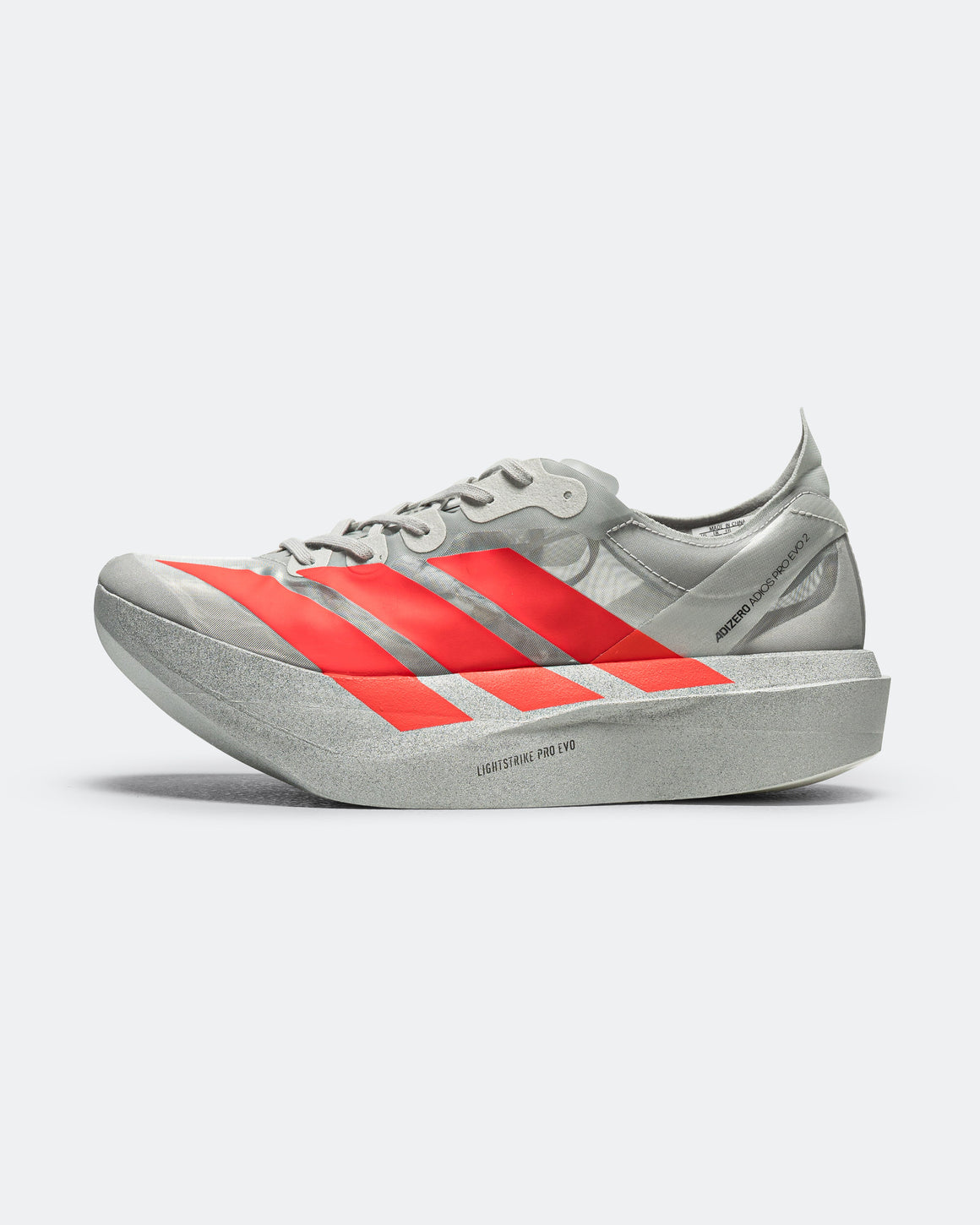 adidas - Adizero Adios Pro Evo 2 - Silver Metallic/Lucid Red-Grey Two - Up There Athletics