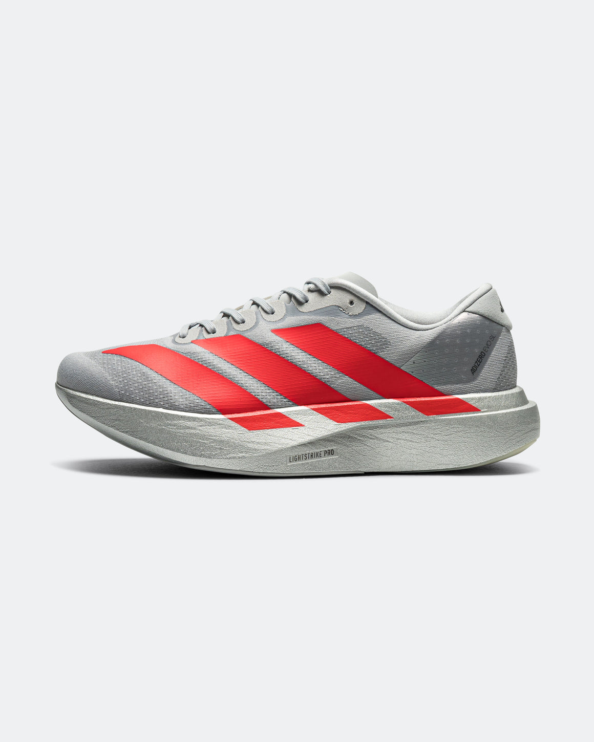 adidas - Mens Adizero Evo SL - Silver Metallic/Lucid Red-Iron Metallic - Up There Athletics