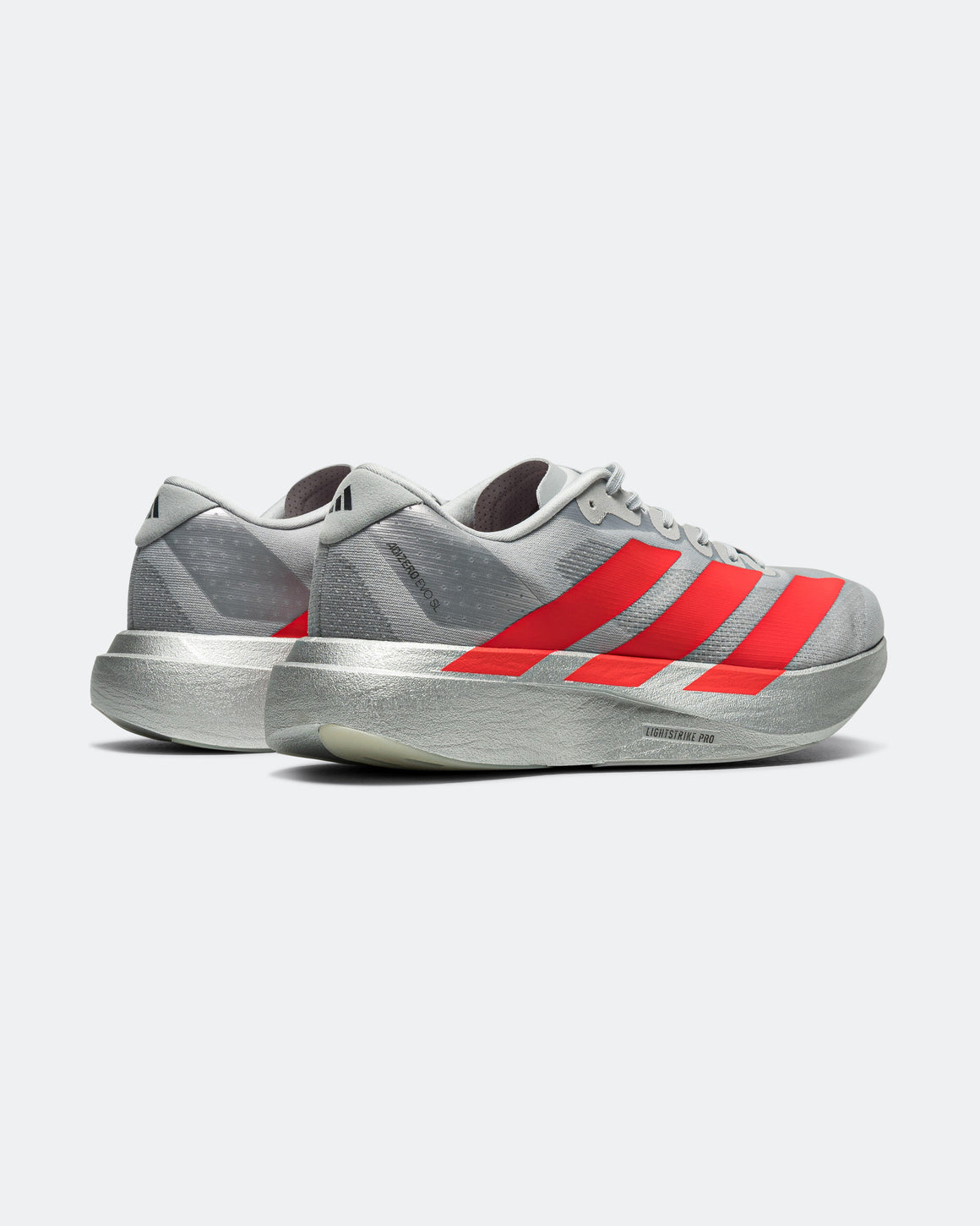 adidas - Mens Adizero Evo SL - Silver Metallic/Lucid Red-Iron Metallic - Up There Athletics