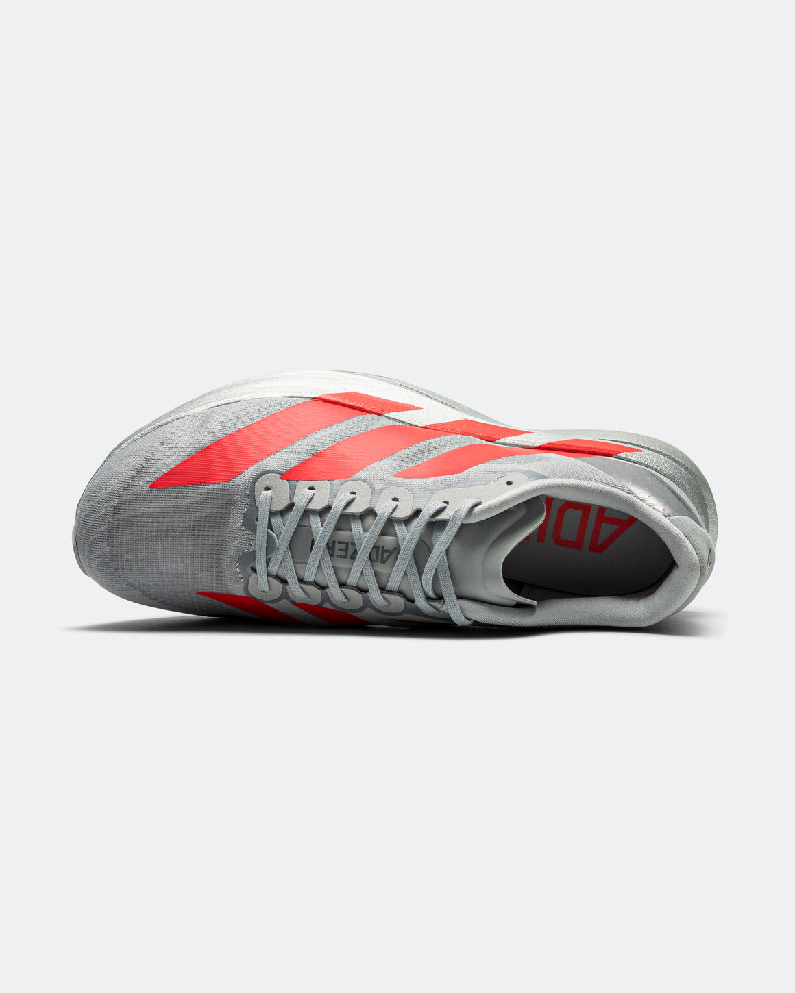 adidas - Mens Adizero Evo SL - Silver Metallic/Lucid Red-Iron Metallic - Up There Athletics