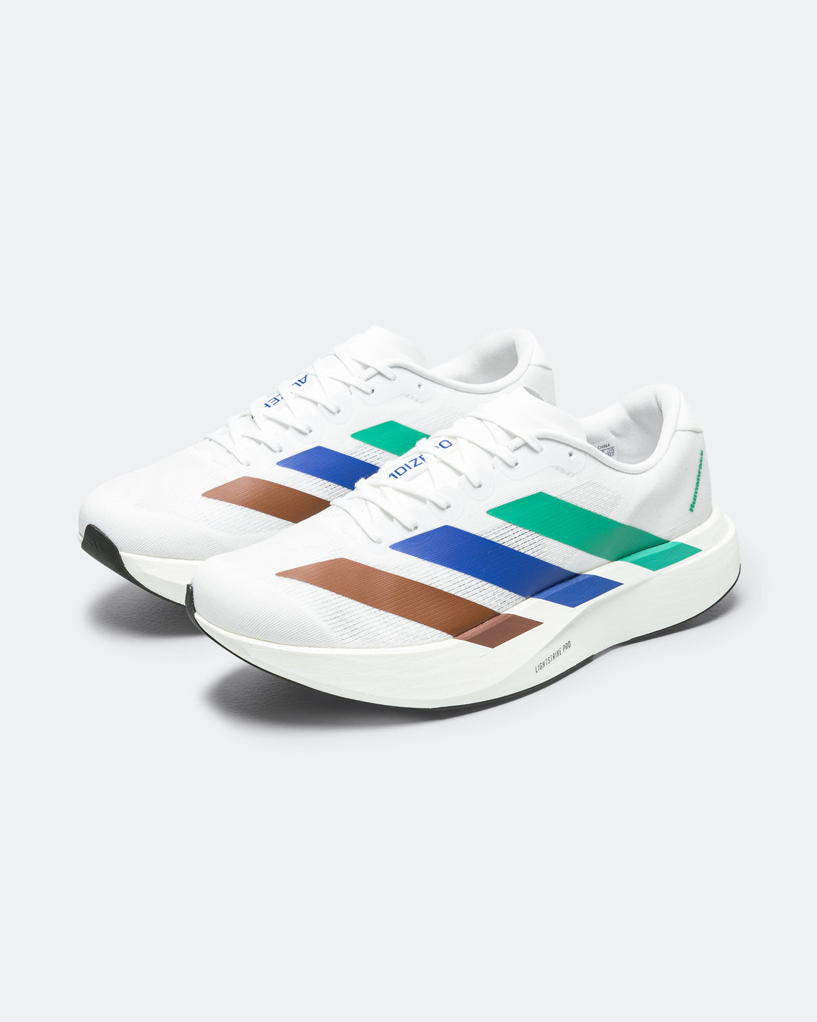 adidas - Mens Adizero Evo SL x Humanrace - Footwear White/Semi Court Green-Semi Lucid Blue - Up There Athletics
