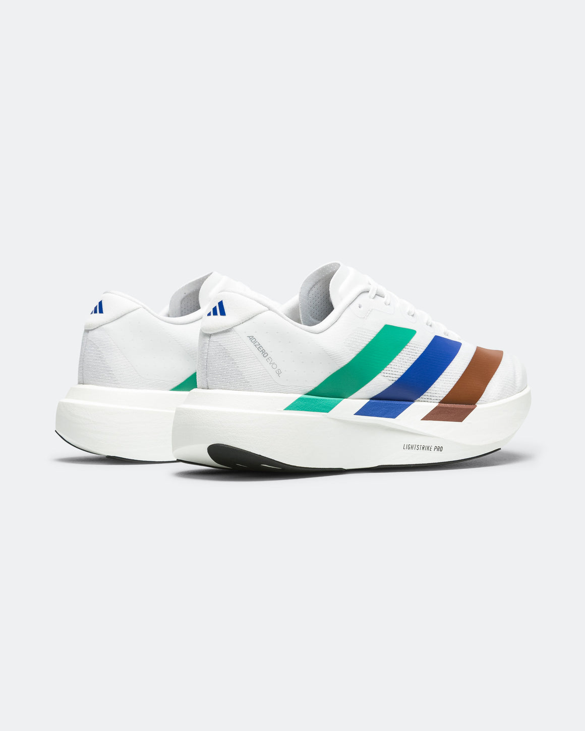 adidas - Mens Adizero Evo SL x Humanrace - Footwear White/Semi Court Green-Semi Lucid Blue - Up There Athletics