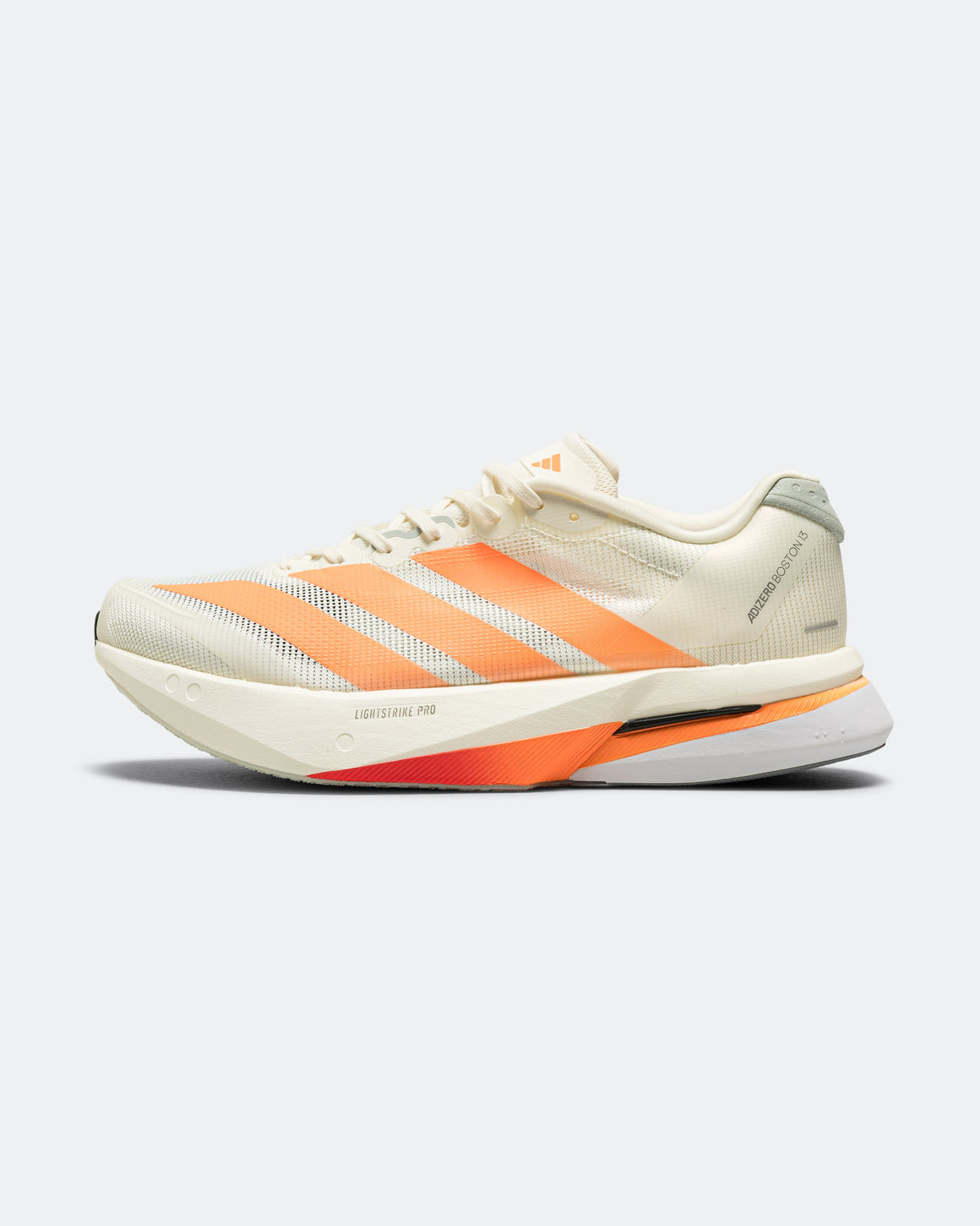 adidas - Mens Adizero Boston 13 - Off White/Lucid Orange-Grey - Up There Athletics