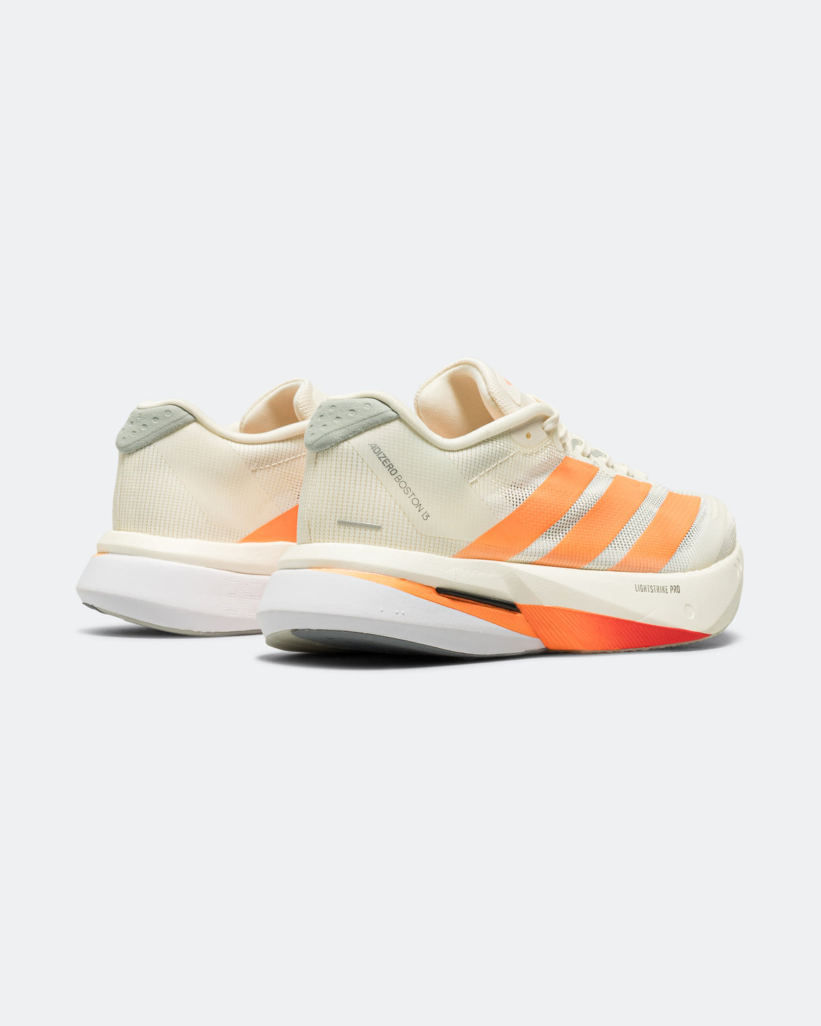 adidas - Mens Adizero Boston 13 - Off White/Lucid Orange-Grey - Up There Athletics