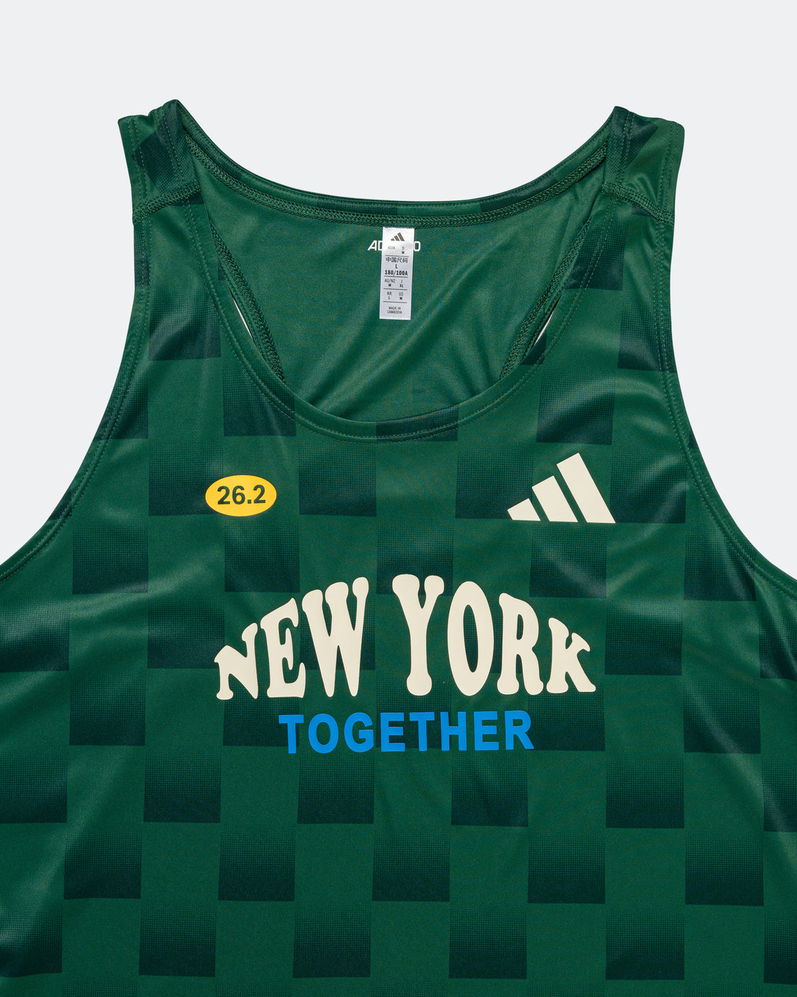 adidas - Mens Adizero NYC Singlet - Collegiate Green/Aurora Ivy - Up There Athletics