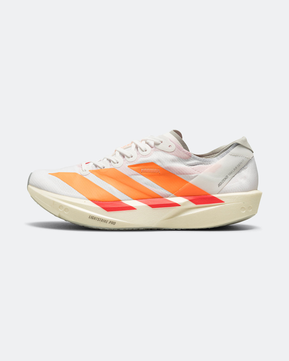 adidas - Mens Adizero Takumi Sen 11 - Footwear White/Lucid Orange-Lucid Red - Up There Athletics