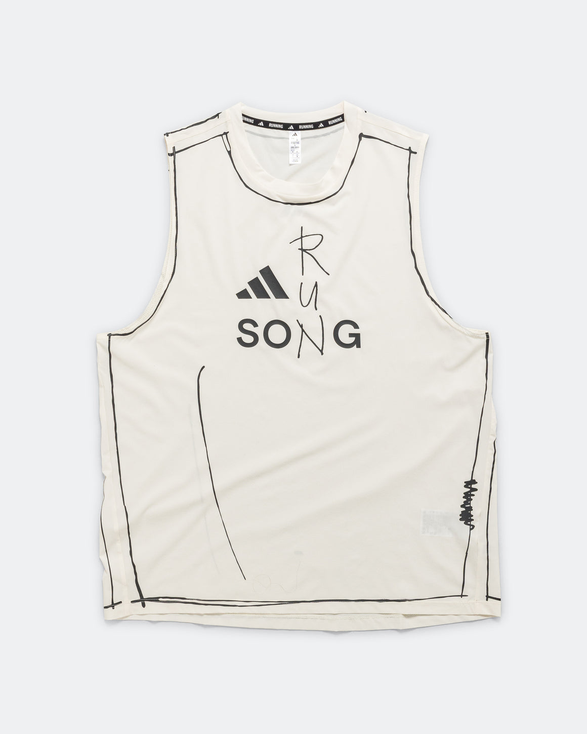 adidas - Mens Running Tank x SFTM - White - Up There Athletics