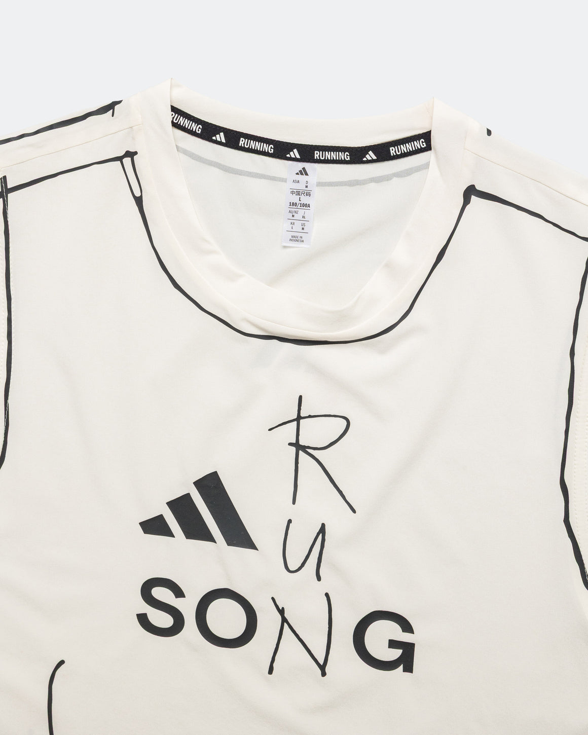 adidas - Mens Running Tank x SFTM - White - Up There Athletics