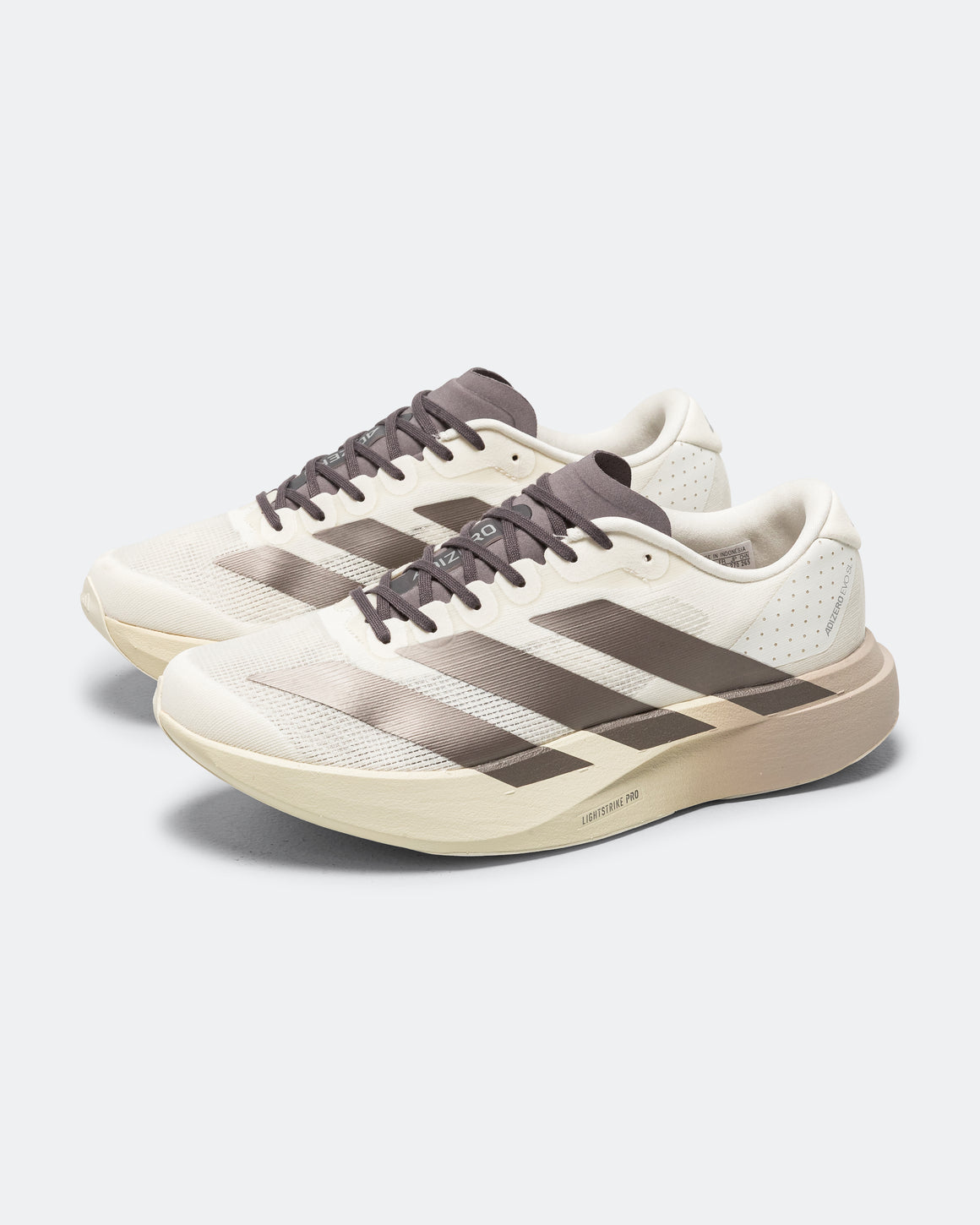 adidas - Mens Adizero Evo SL - Off White/Aurora Coffee Metallic-Matte Silver - Up There Athletics