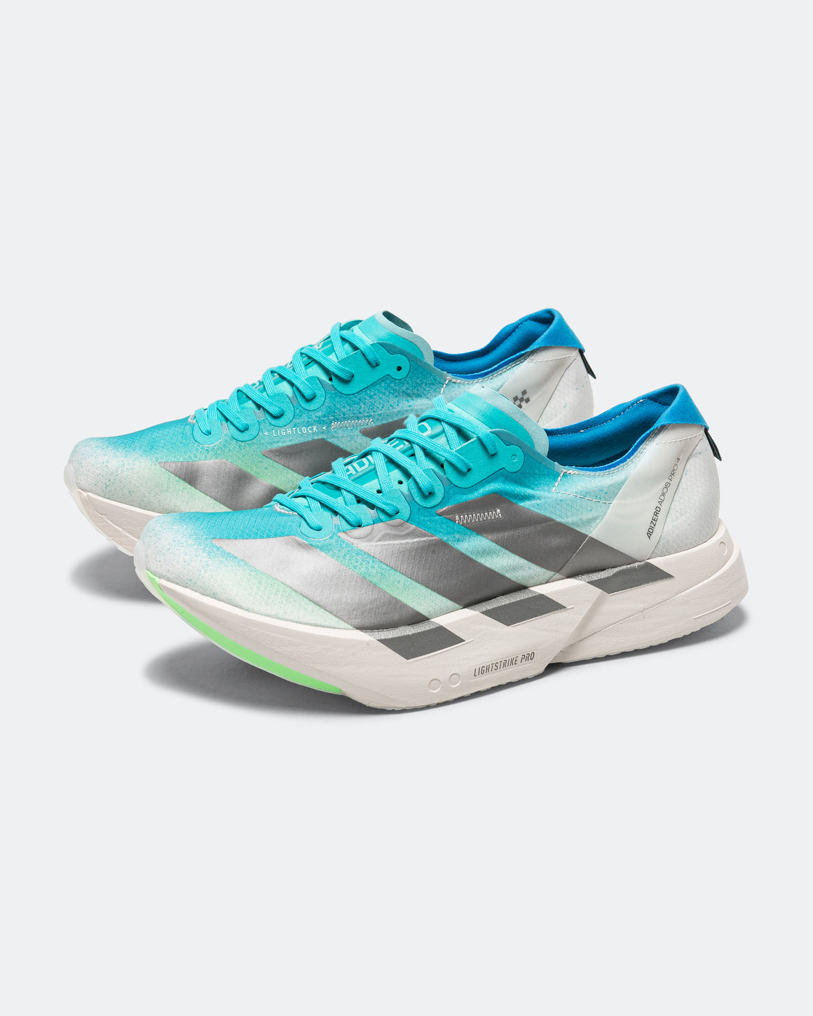 adidas - Mens Adizero Adios Pro 4 - Hi-Res Aqua/Iron Metallic-Grey One - Up There Athletics