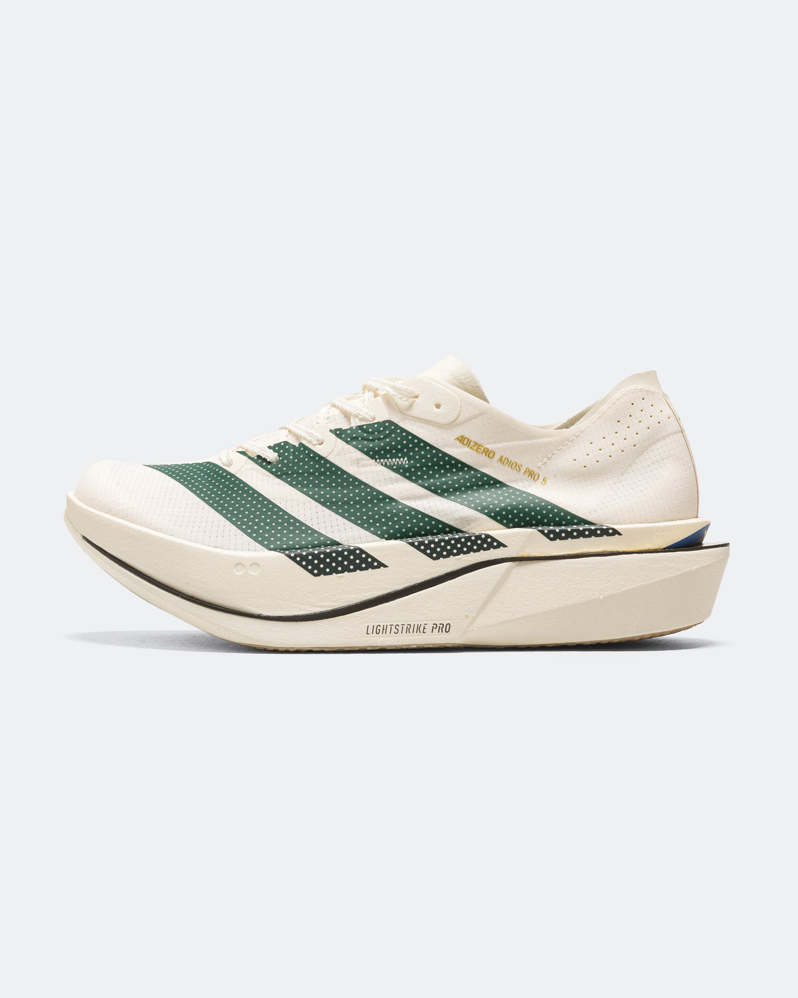 adidas - Mens Adizero Adios Pro 5 - Off White/Collegiate Green-Team Royal Blue - Up There Athletics