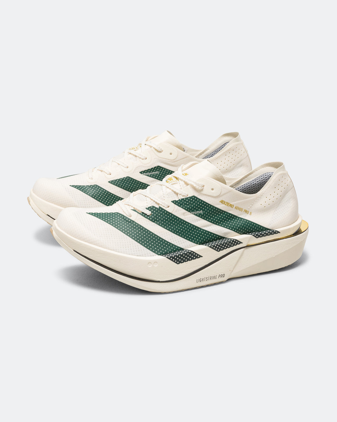 adidas - Mens Adizero Adios Pro 5 - Off White/Collegiate Green-Team Royal Blue - Up There Athletics