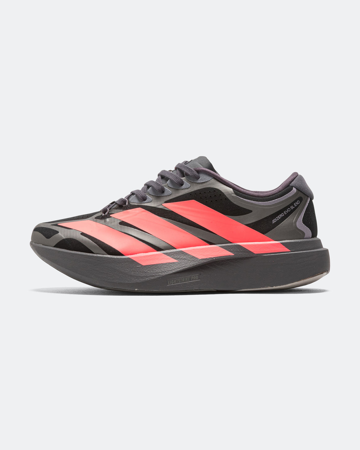 adidas - Mens Adizero Evo SL EXO - Core Black/Solar Turbo-Iron Metallic - Up There Athletics