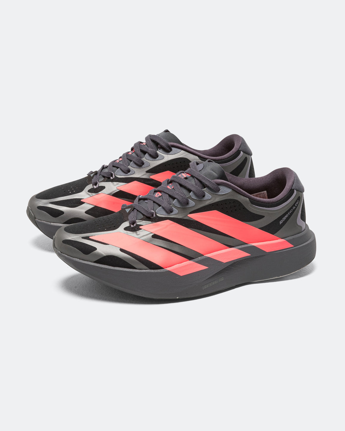 adidas - Mens Adizero Evo SL EXO - Core Black/Solar Turbo-Iron Metallic - Up There Athletics