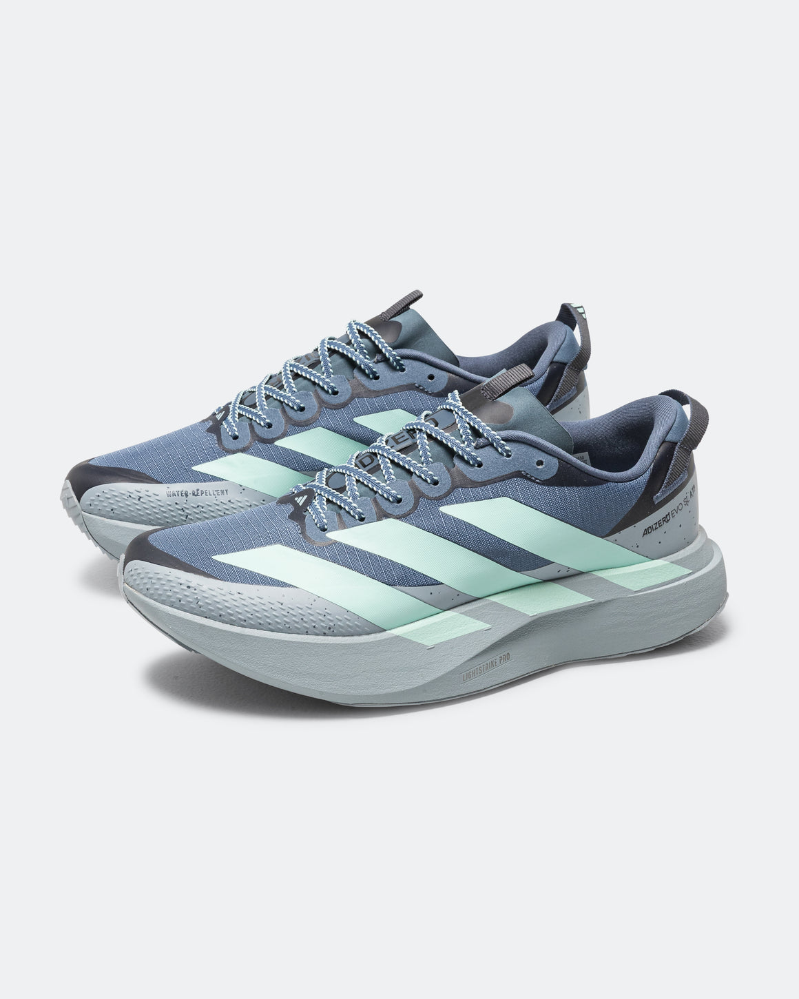 adidas - Mens Adizero Evo SL ATR - Tech Ink/Semi Flash Aqua-light Grey - Up There Athletics
