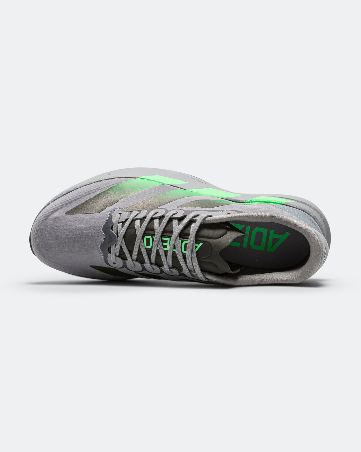 adidas - Mens Adizero Evo SL Woven - Grey/Screaming Green-Carbon - Up There Athletics