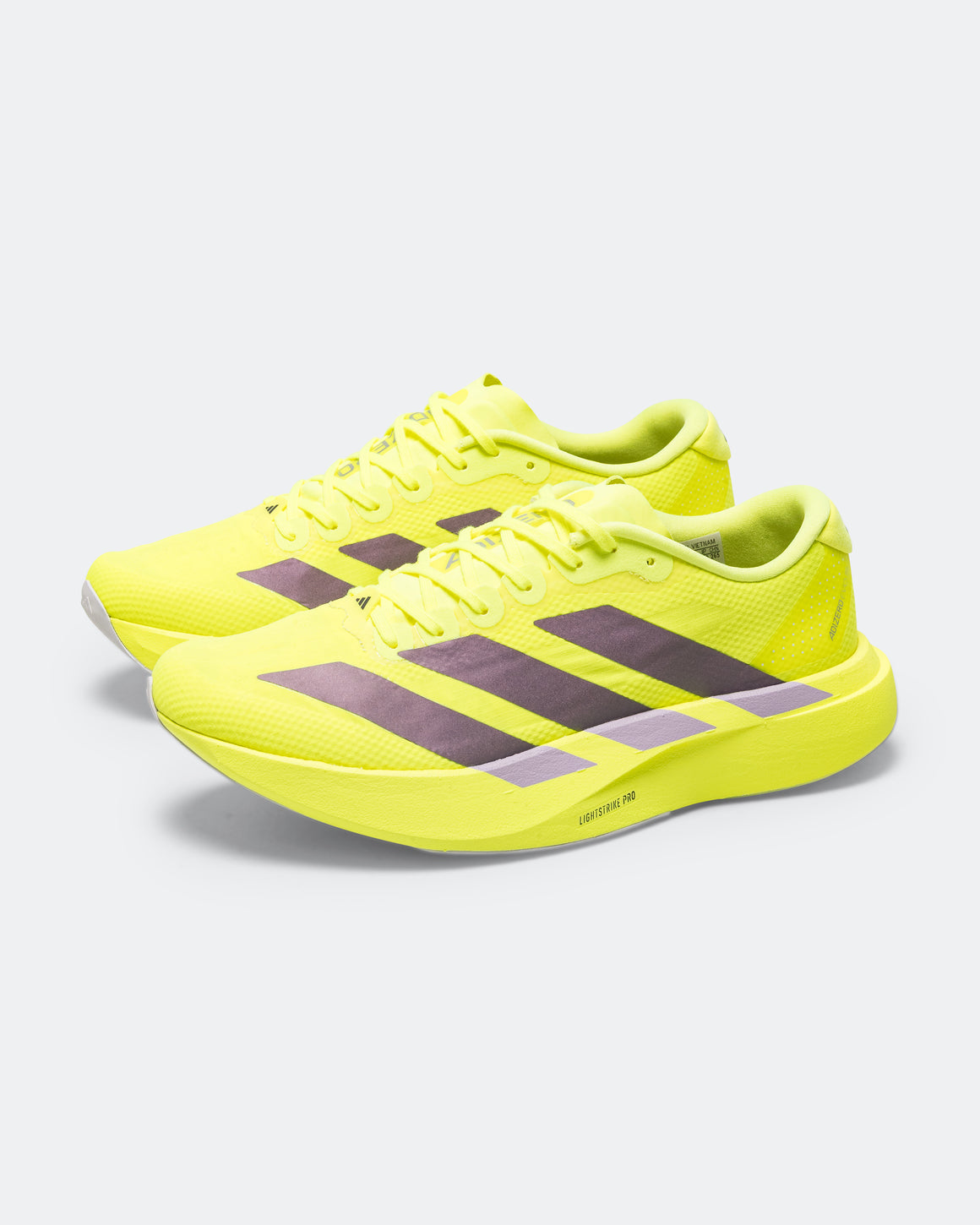 adidas - Mens Adizero Evo SL Woven - Solar Yellow/Aurora Plum-Powder Plum - Up There Athletics