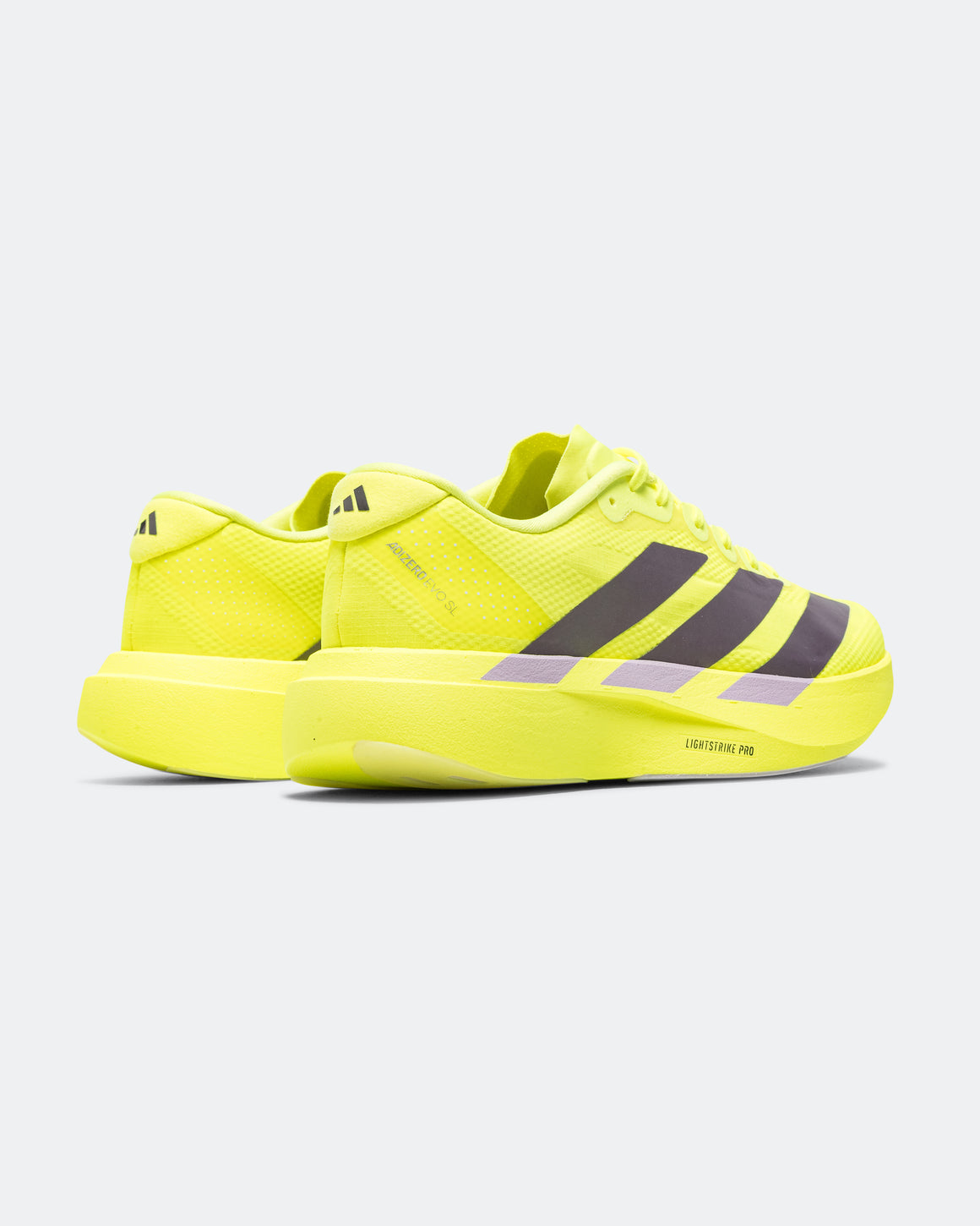 adidas - Mens Adizero Evo SL Woven - Solar Yellow/Aurora Plum-Powder Plum - Up There Athletics