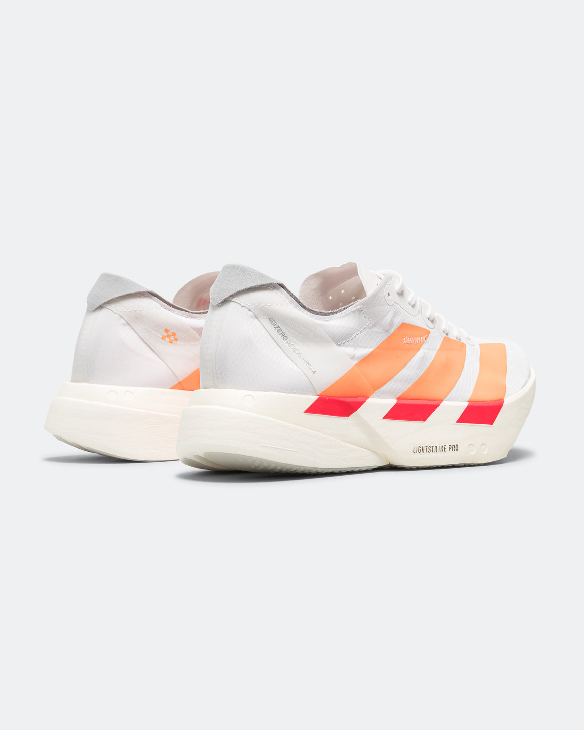 adidas - Mens Adizero Adios Pro 4 - Footwear White/Lucid Orange-Lucid Red - Up There Athletics