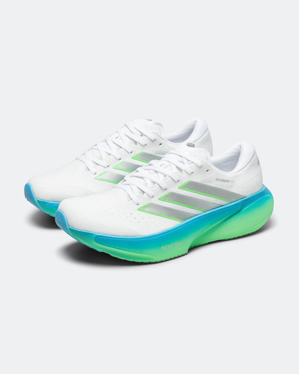 adidas - Mens Supernova Rise 3 - Footwear White/Silver Metallic-Semi Blue Burst - Up There Athletics