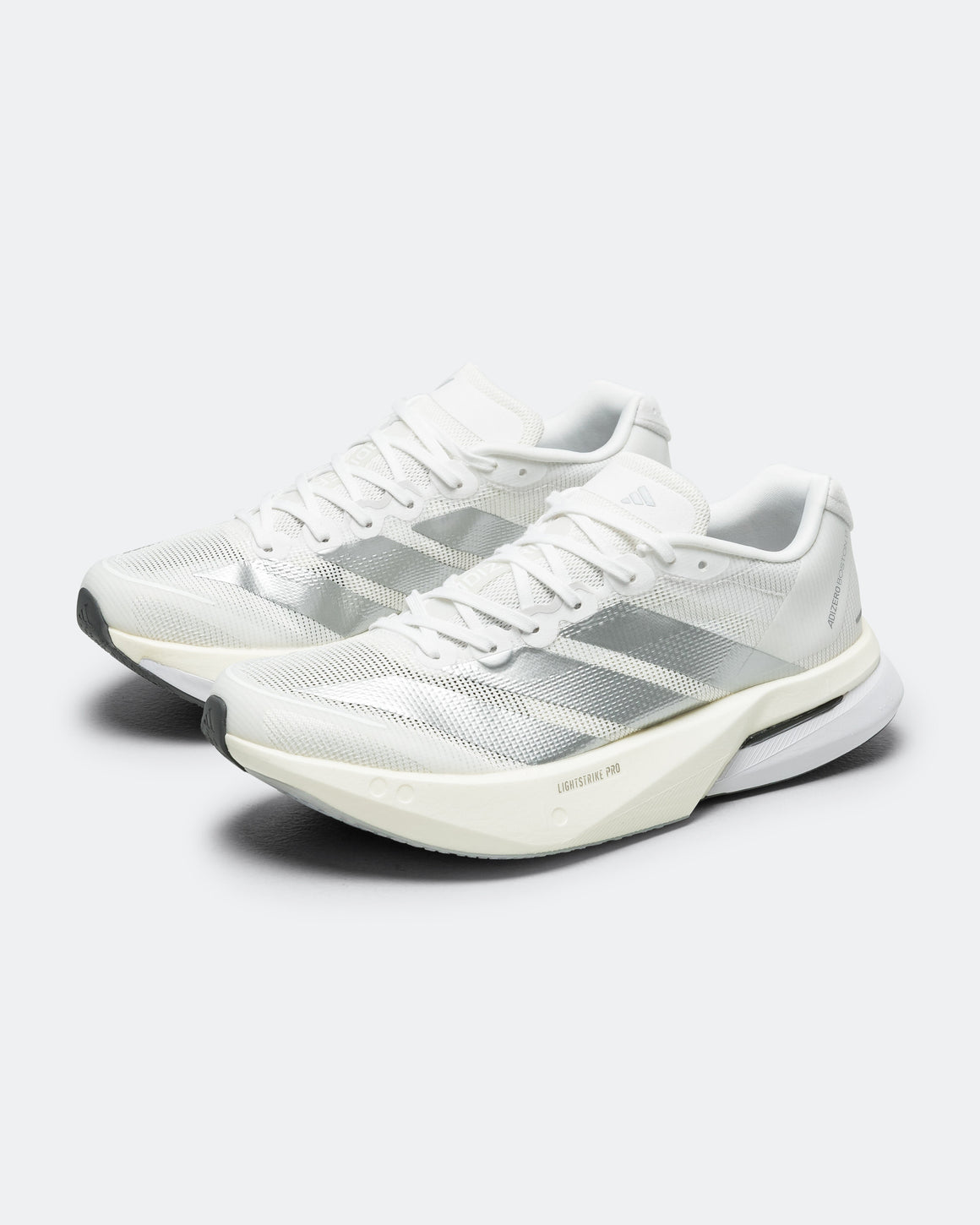 adidas - Womens Adizero Boston 13 - Footwear White/Matte Silver-Dash Grey - Up There Athletics