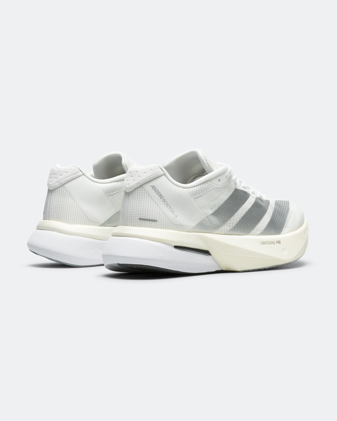 adidas - Womens Adizero Boston 13 - Footwear White/Matte Silver-Dash Grey - Up There Athletics