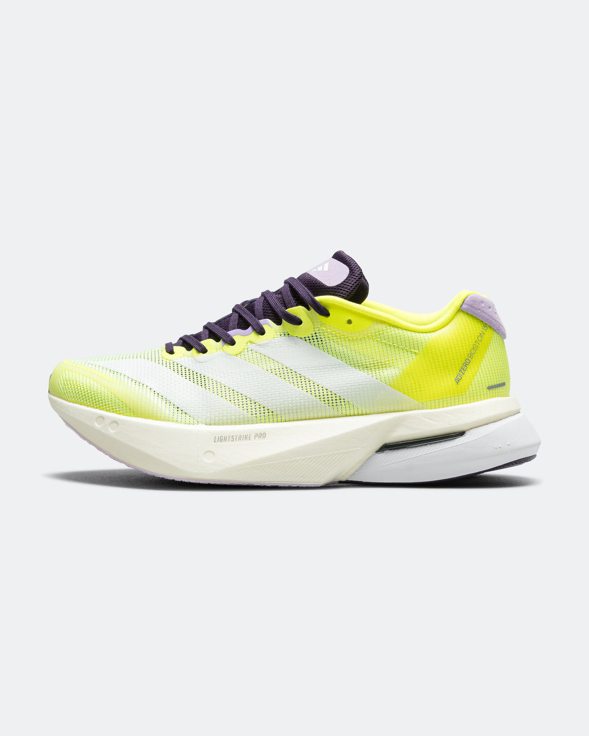 adidas - Womens Adizero Boston 13 - Solar Yellow/Footwear White-Powder Plum - Up There Athletics