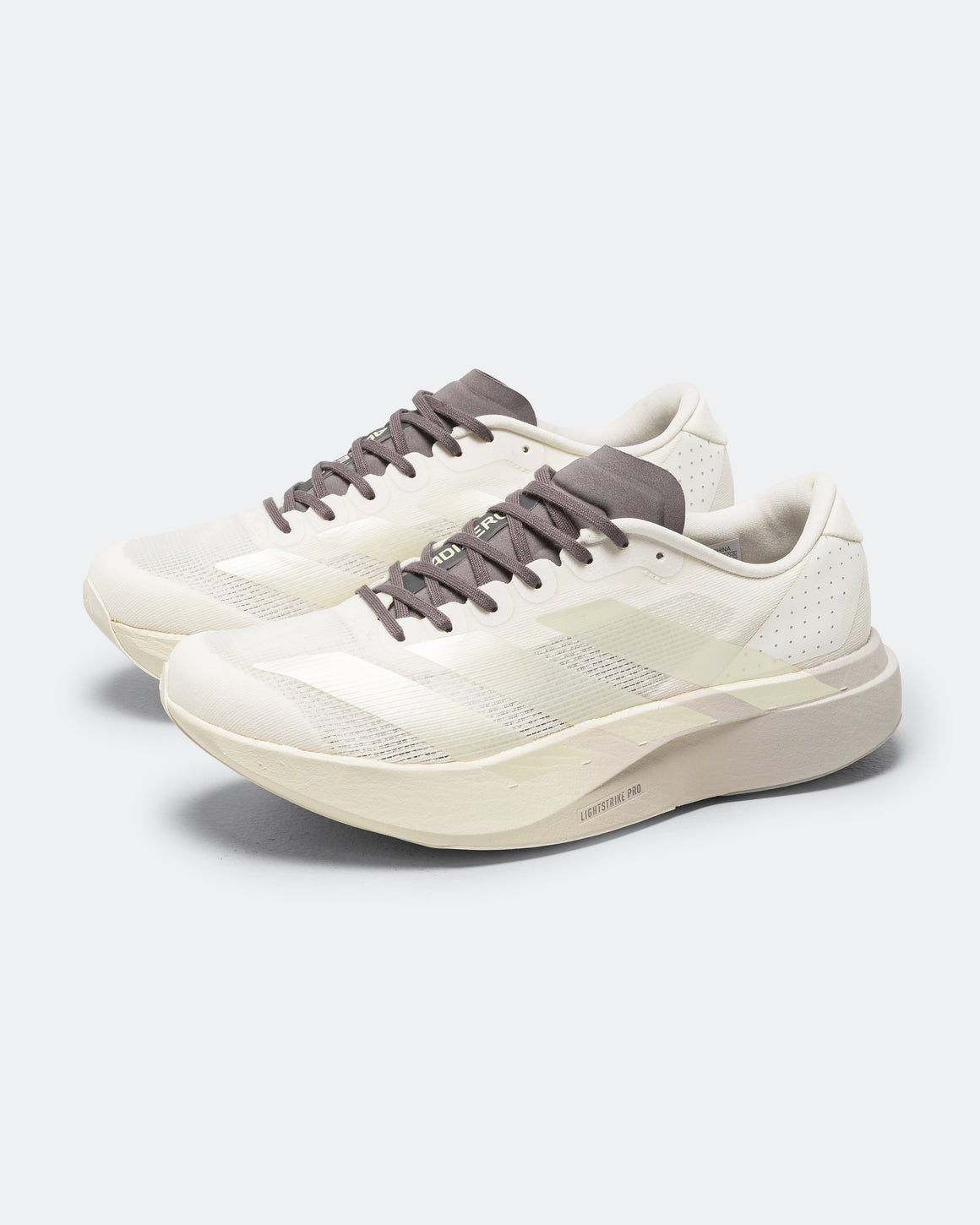 adidas - Womens Adizero Evo SL - Off White/Ice Gold Metallic-Granite - Up There Athletics