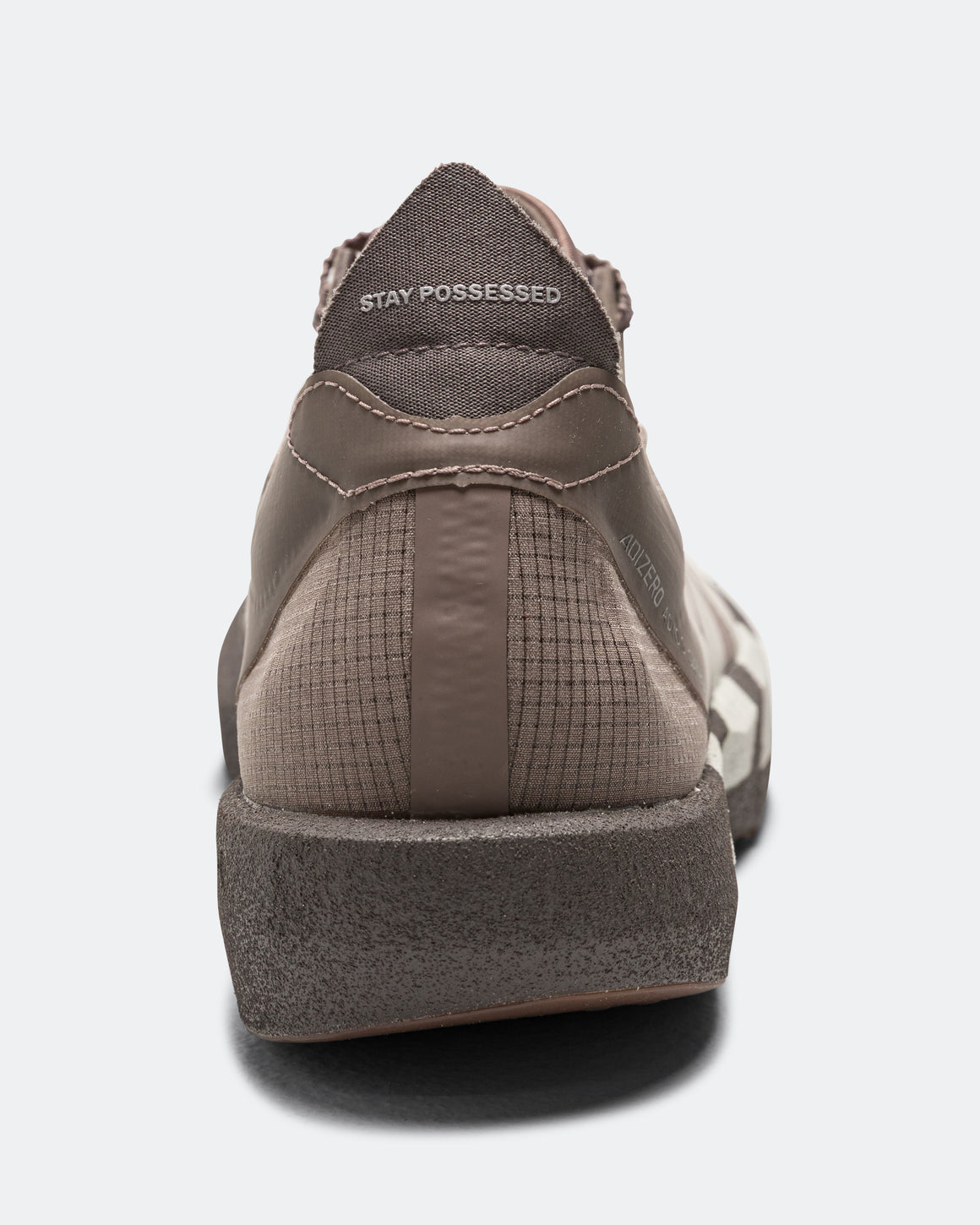 adidas - Womens Adizero Adios 9 x Satisfy - Tech Earth/Pearl Metallic-Charcoal - Up There Athletics