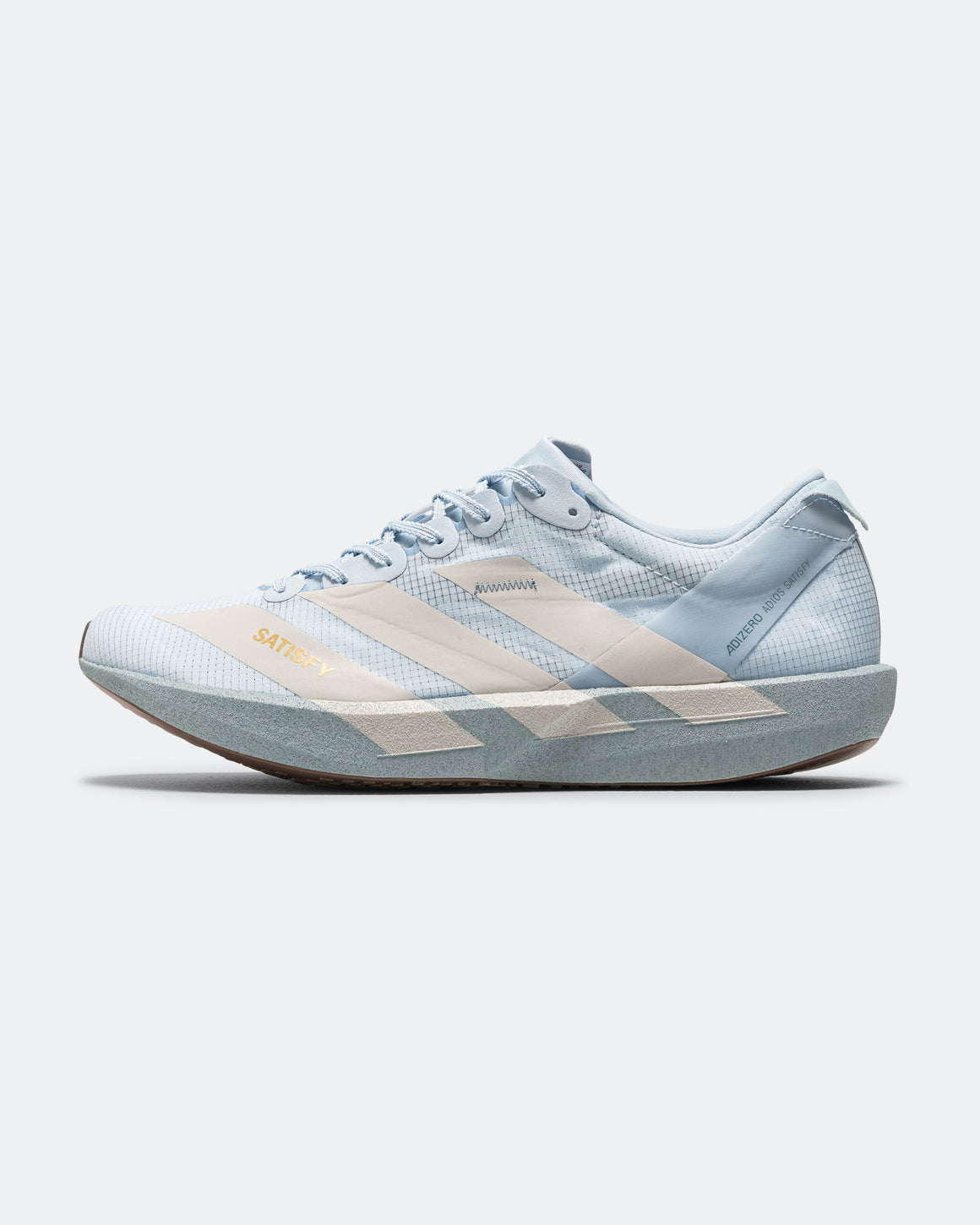 adidas - Mens Adizero Adios 9 x Satisfy - Wonder Blue/Pearl Metallic-Wonder Blue - Up There Athletics