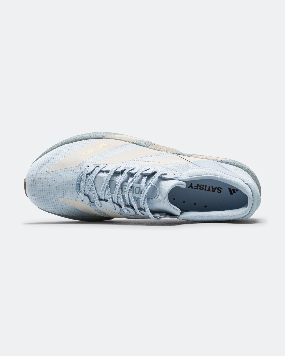 adidas - Mens Adizero Adios 9 x Satisfy - Wonder Blue/Pearl Metallic-Wonder Blue - Up There Athletics