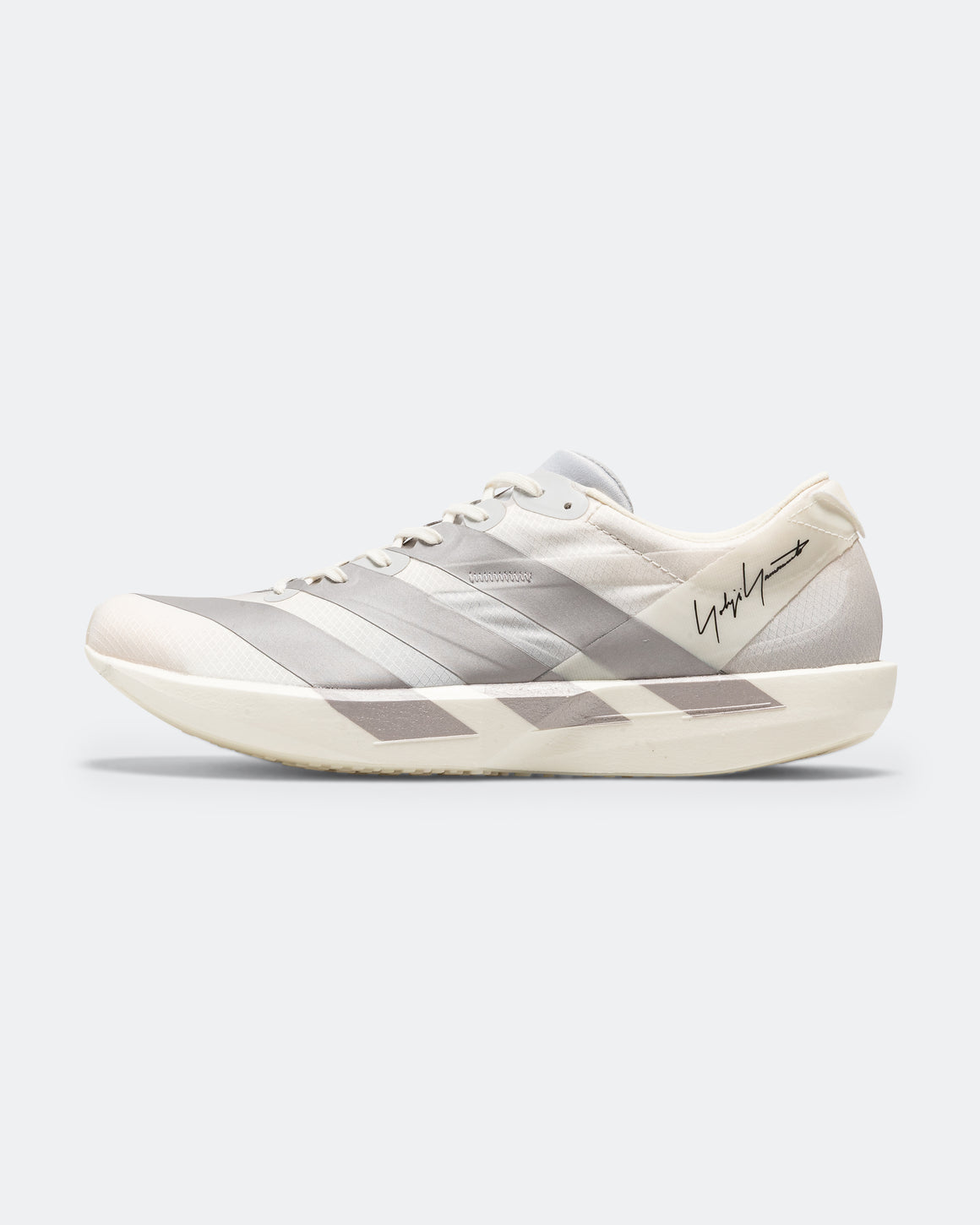 Y-3 - Y-3 Adizero Adios 9 - Chalk White/Taupe Metallic-Light Solid Grey - Up There Athletics