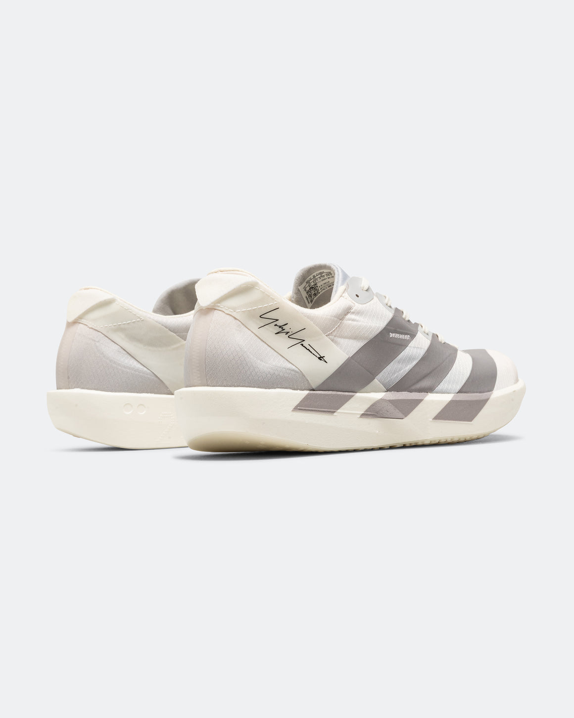 Y-3 - Y-3 Adizero Adios 9 - Chalk White/Taupe Metallic-Light Solid Grey - Up There Athletics