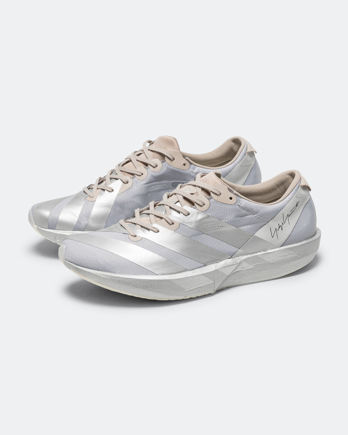 adidas - Adizero Adios 9 x Y-3 - Silver Metallic/Silver Metallic-Light Brown - Up There Athletics