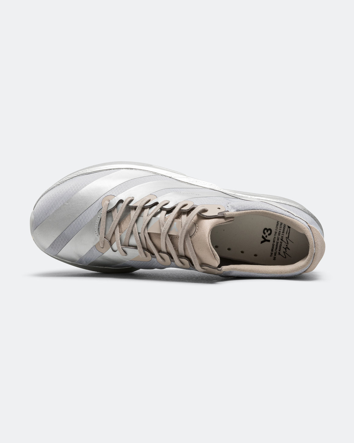 adidas - Adizero Adios 9 x Y-3 - Silver Metallic/Silver Metallic-Light Brown - Up There Athletics