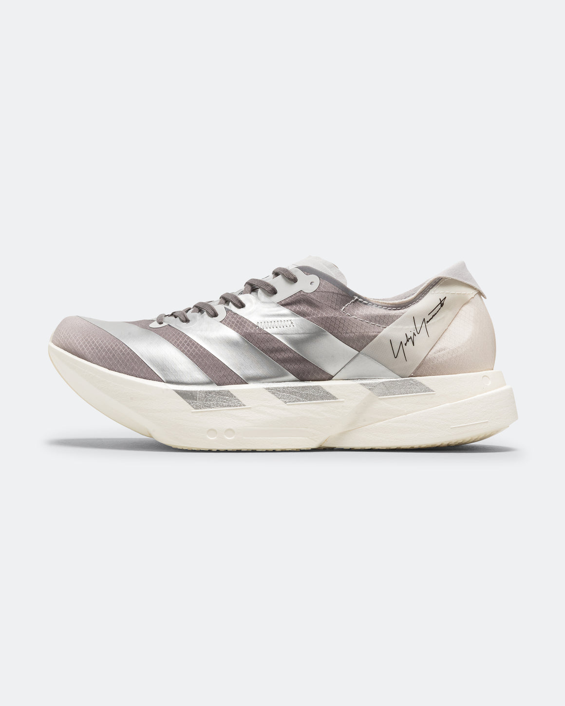 Y-3 - Y-3 Adizero Adios Pro 4 - Chalk White/Silvermetallic-Light Solid Grey - Up There Athletics