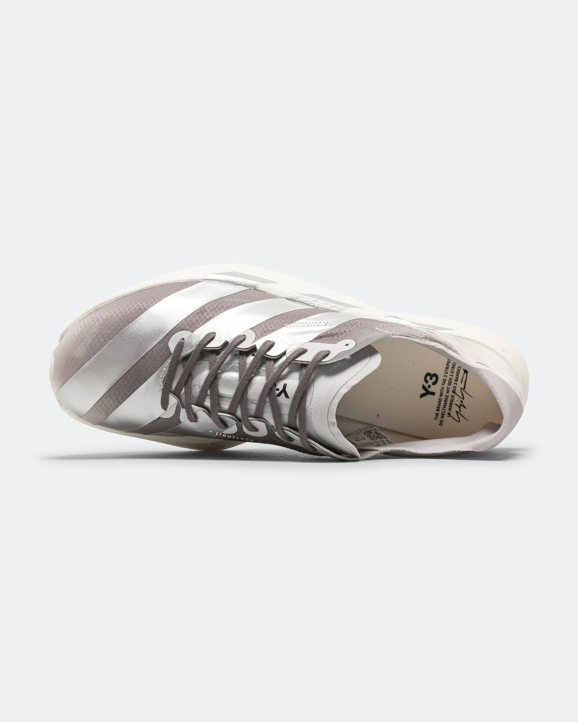 Y-3 - Y-3 Adizero Adios Pro 4 - Chalk White/Silvermetallic-Light Solid Grey - Up There Athletics