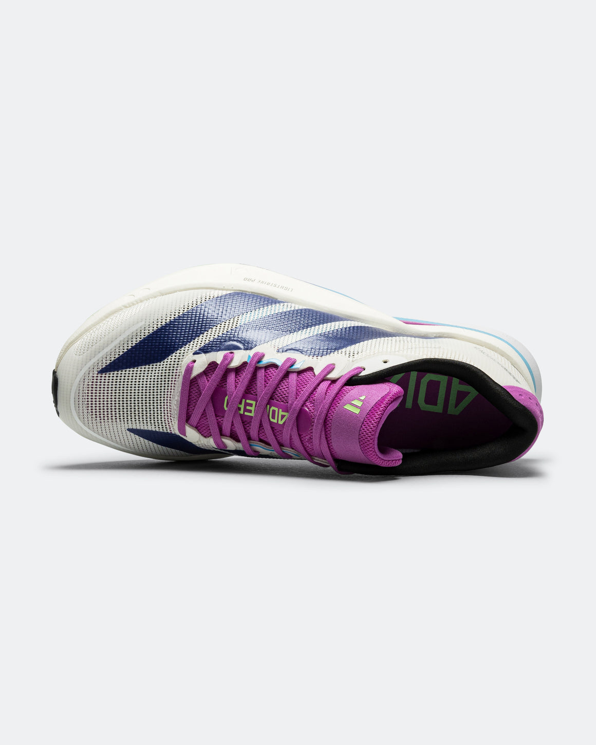 adidas - Womens Adizero Boston 13 - Core White/Collegiate Purple-Lime Burst - Up There Athletics