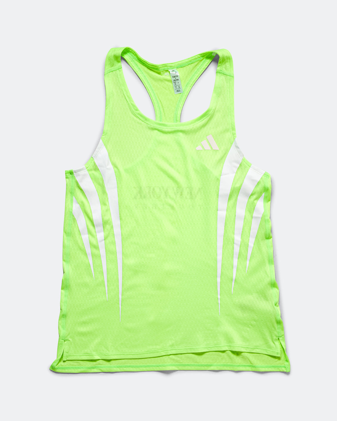 adidas - Womens Adizero NYC Running Singlet - Lime Burst - Up There Athletics