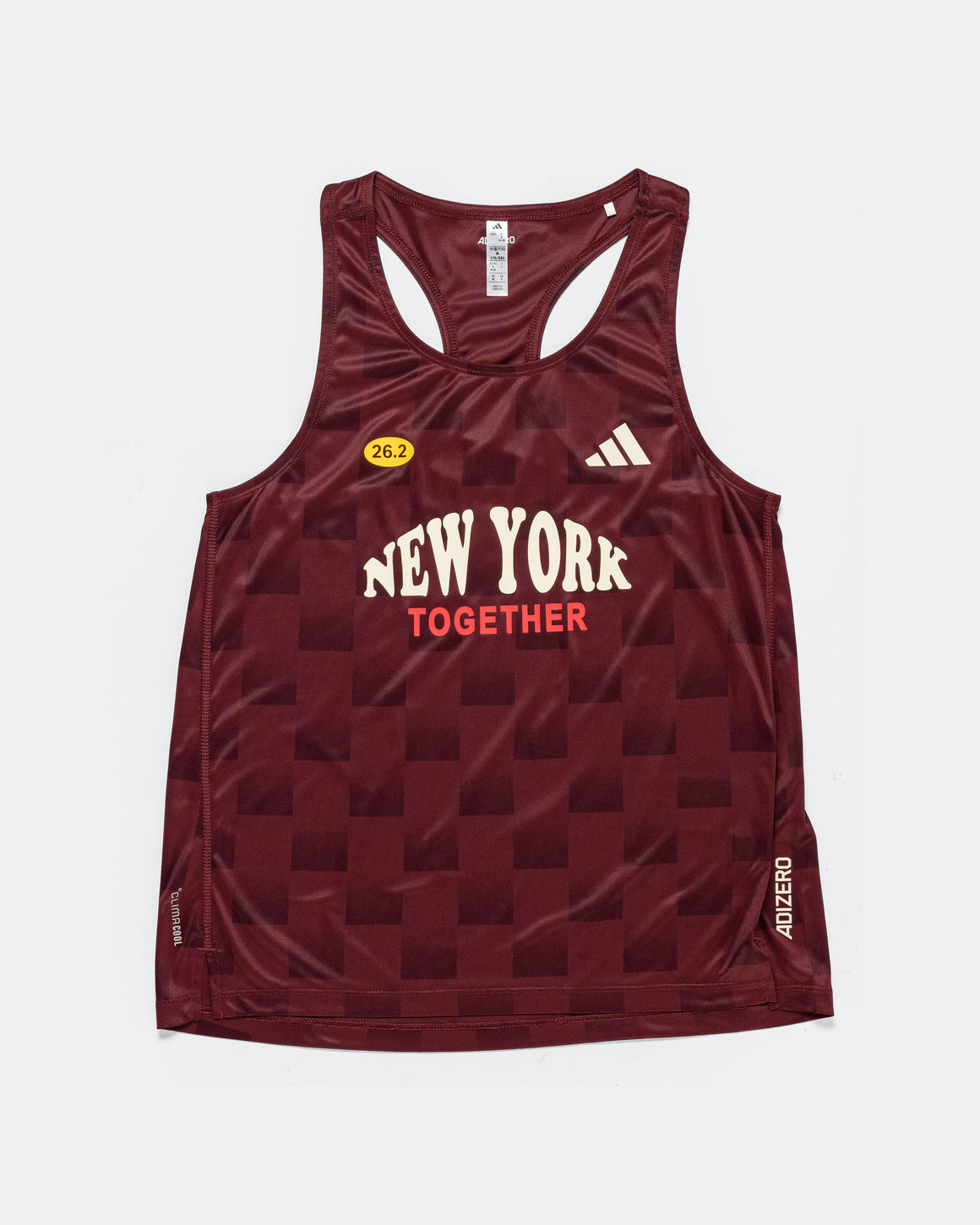 adidas - Womens Adizero NYC Singlet - Shadow Red/Maroon - Up There Athletics