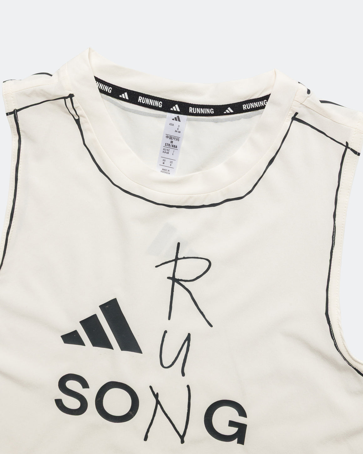 adidas - Womens Running Tank x SFTM - White - Up There Athletics