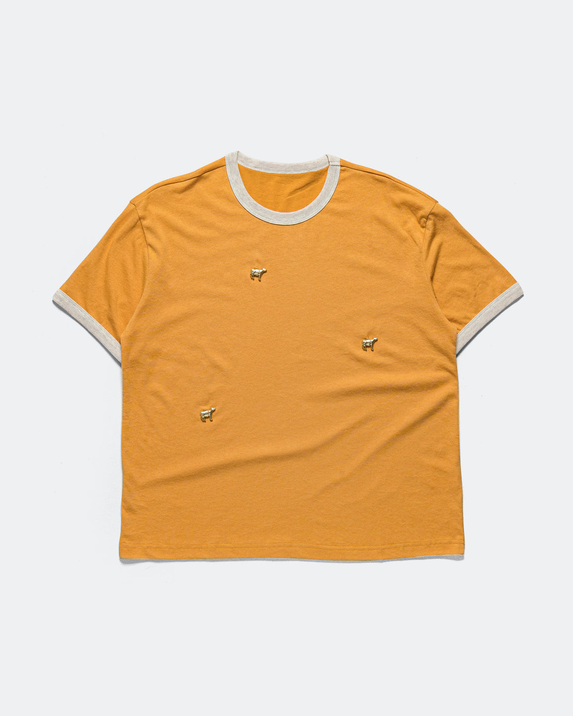 Alex Zono - Cow Ringer Tee - Yellow - Up There Athletics